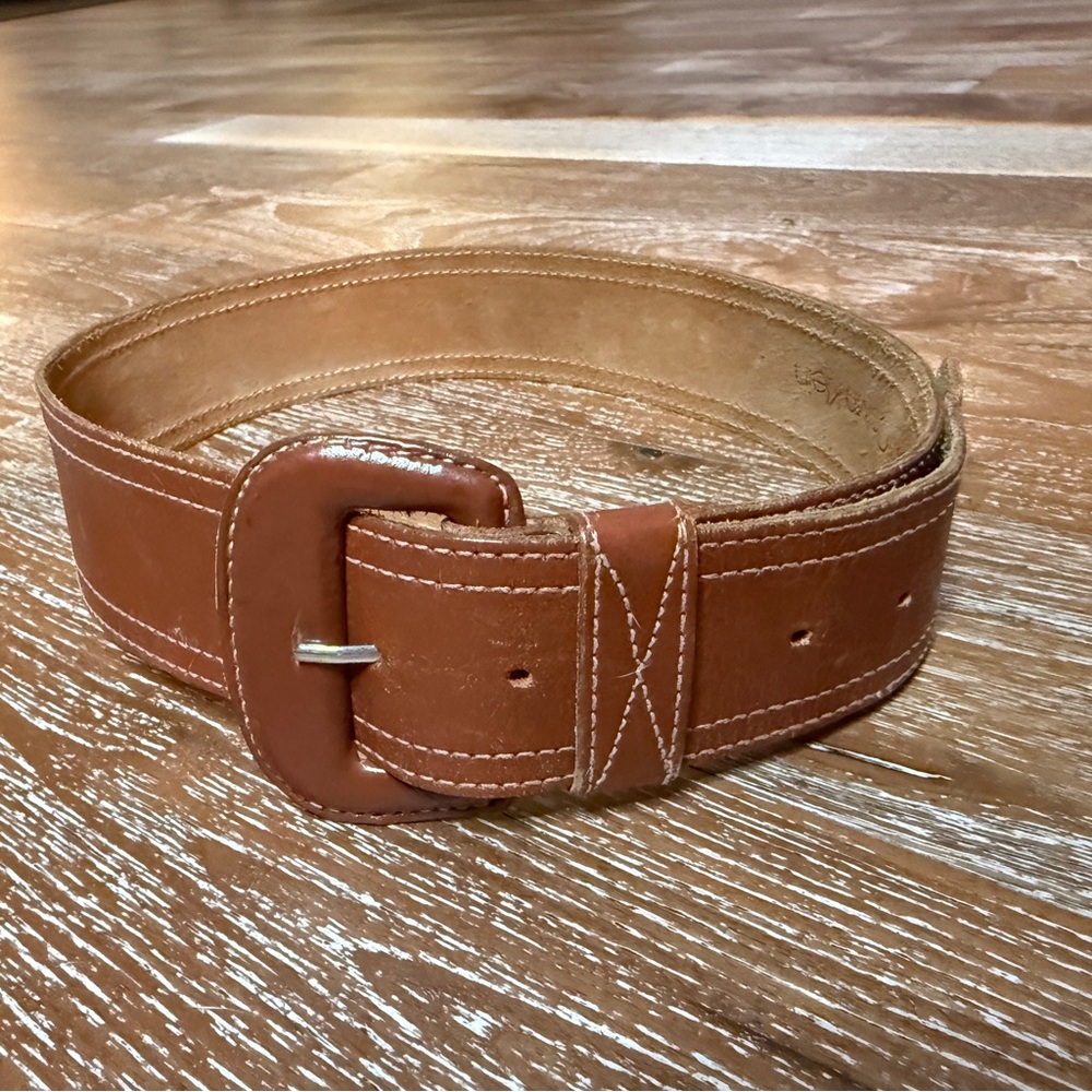 Calvin Klein Brown Tan Leather Belt / Women’s Size M